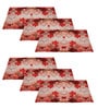(Set of 6) Floral Print Polymatty Table Placemats