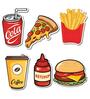 (Set of 6) Junk Food Lover Fridge Magnets