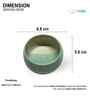 (Set of 6) Handcrafted Dual Tone 150ml Dinner Bowl (Green)