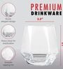 (Set of 6) Hexagon Stemless Glass Wine Glass