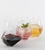 (Set of 6) Hexagon Stemless Glass Wine Glass