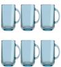 (Set of 6) Iconic 245 ml Glass Mug Turquoise