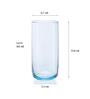 (Set of 6) Iconic 365 ml Glass Water & Juice Glass Blue