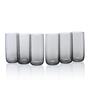 (Set of 6) Iconic 365 ml Glass Water & Juice Glass Grey