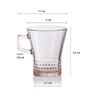 (Set of 6) Kuvars 250 ml Glass Mug Pink