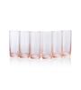 (Set of 6) Leia 310 ml Glass Long Drink Water & Juice Glass Pink