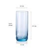 (Set of 6) Leia 310 ml Glass Long Drink Water & Juice Glass Turquoise