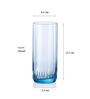 (Set of 6) Leia 310 ml Glass Long Drink Water & Juice Glass Turquoise