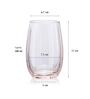 (Set of 6) Linka 380 ml Glass Water Glass Pink