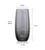 (Set of 6) Linka 500 ml Glass Water & Juice Glass Grey
