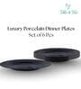 (Set of 6) Luxury Scratch & Chip Resistant Bone-Ash Free Porcelain Dinner Plate