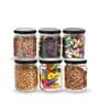 (Set of 6) Modern Collection 500ml Airtight Glass Storage Jars