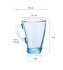 (Set of 6) Penguen 295 ml Glass Mug Turquoise