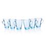 (Set of 6) Penguen 295 ml Glass Mug Turquoise