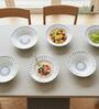 (Set of 6) Premium Scratch & Chip Resistant Porcelain Deep Plate