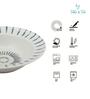 (Set of 6) Premium Scratch & Chip Resistant Porcelain Deep Plate