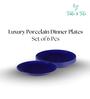(Set of 6) Premium Scratch & Chip Resistant Porcelain Salad Plate