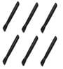 (Set of 6) PVC Bar Muddler with Tenderizer head (Black)