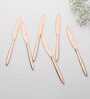(Set Of 6) Silver Luxe 304 Food Grade Stainless Steel Silver Rose Gold Knife