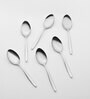 (Set Of 6) Silver Luxe 304 Food Grade Stainless Steel Silver Spoon