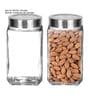 (Set of 6) Square Collection 1000ml See Through Lid Glass Storage Jars