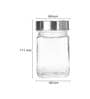 (Set of 6) Square Collection See Through Lid Glass Storage Jars