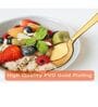 (Set of 6) Stainless Steel Dessert Spoon (Gold)