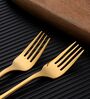 (Set of 6) Stainless Steel Fork (Gold)