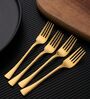 (Set of 6) Stainless Steel Fork (Gold)