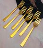 (Set of 6) Stainless Steel Fork (Gold)