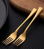 (Set of 6) Stainless Steel Fork (Gold)