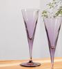 (Set of 6) V-Line 150 ml Glass Champagne Flute Pink