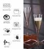 (Set of 6) V-Line 150 ml Glass Champagne Flute Pink
