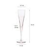 (Set of 6) V-Line 150 ml Glass Champagne Flute Pink