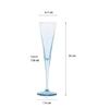 (Set of 6) V-Line 150 ml Glass Champagne Flute Turquoise