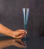 (Set of 6) V-Line 150 ml Glass Champagne Flute Turquoise