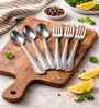 (Set of 6) Vina Stainless Steel Spoons and Forks