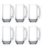 (Set of 6) Viva 357 ml Glass Beer Mug Transparent