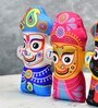 Stitched Cotton Jagannath Trio Showpiece