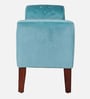 Tufted Velvet Fabric Storage Recamier In Teal Blue Colour Tufted Velvet Fabric Storage Recamier In Teal Blue Colour