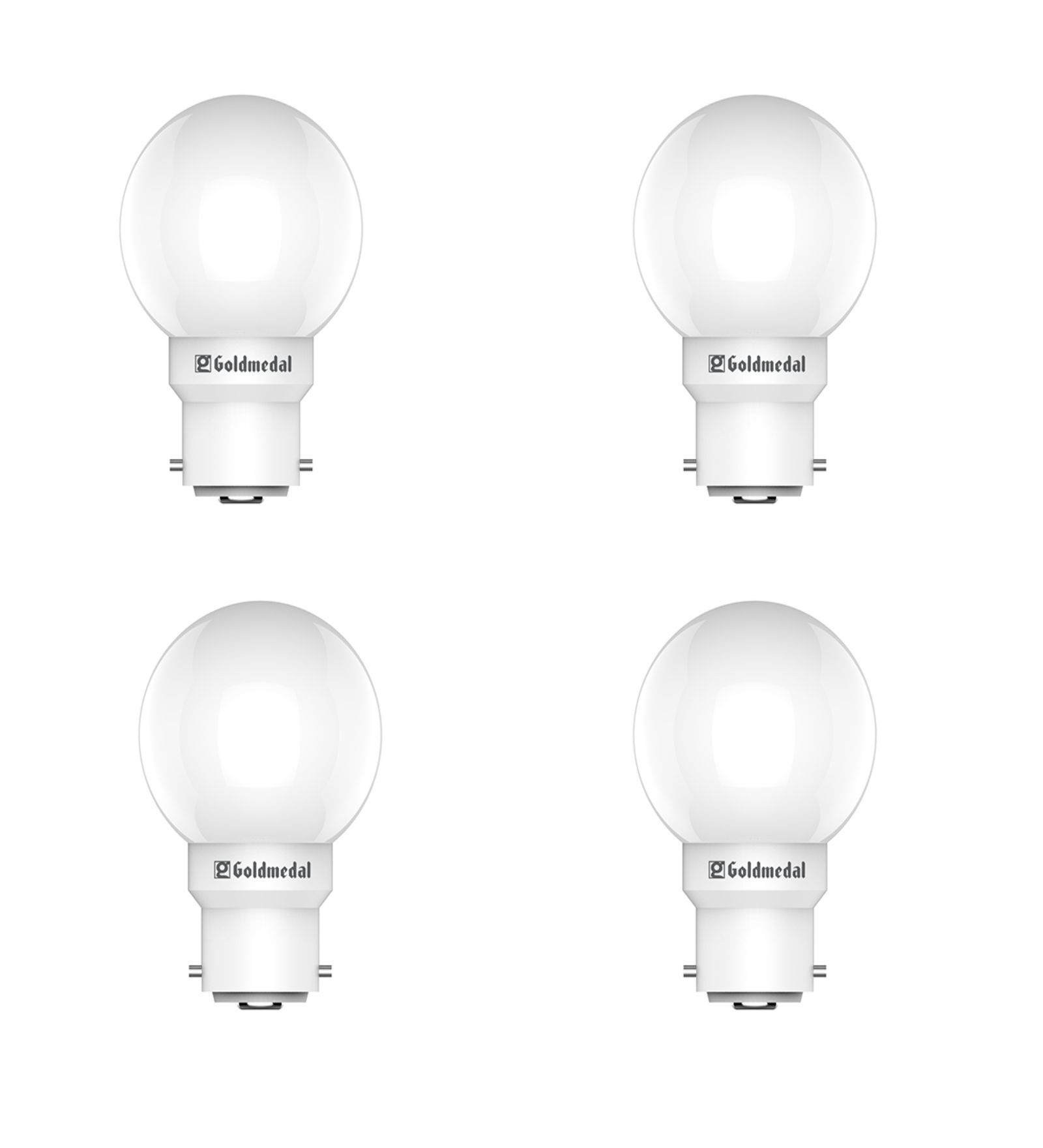 0.5 W Round B22 Night Bulb (White, Pack of 4)