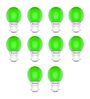 0.5 W Round B22 Night Bulb (Green, Pack of 10)