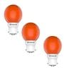 0.5 W Round B22 Night Bulb (Orange, Pack of 3)