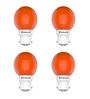 0.5 W Round B22 Night Bulb (Orange, Pack of 4)