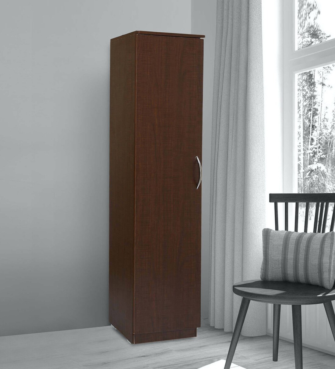Buy 1 Door Wardrobe in Dark Choco finish by FullStock Online 1 Door