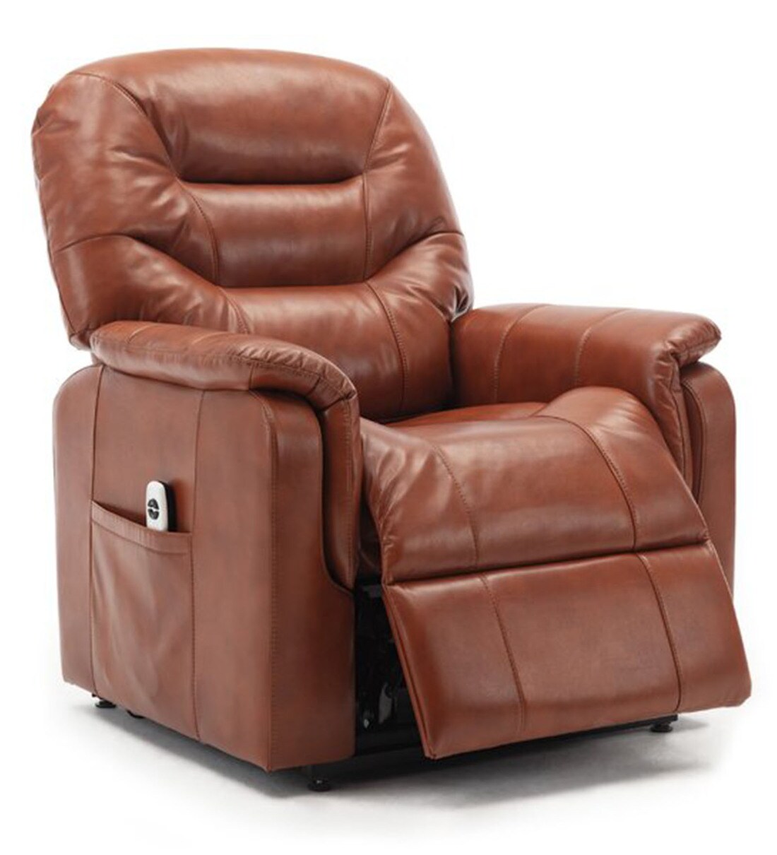 Buy 1 Seater Motorized Recliner In Brown Colour By Interio Canape
