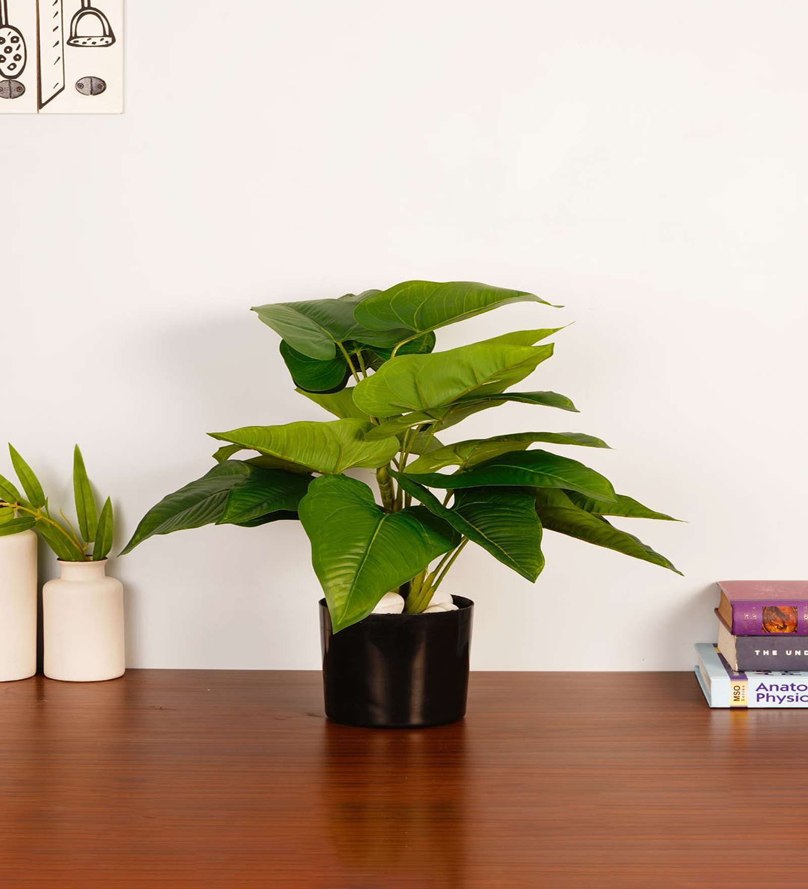 1.8Ft Artificial Philodendron Plant with Black Pot