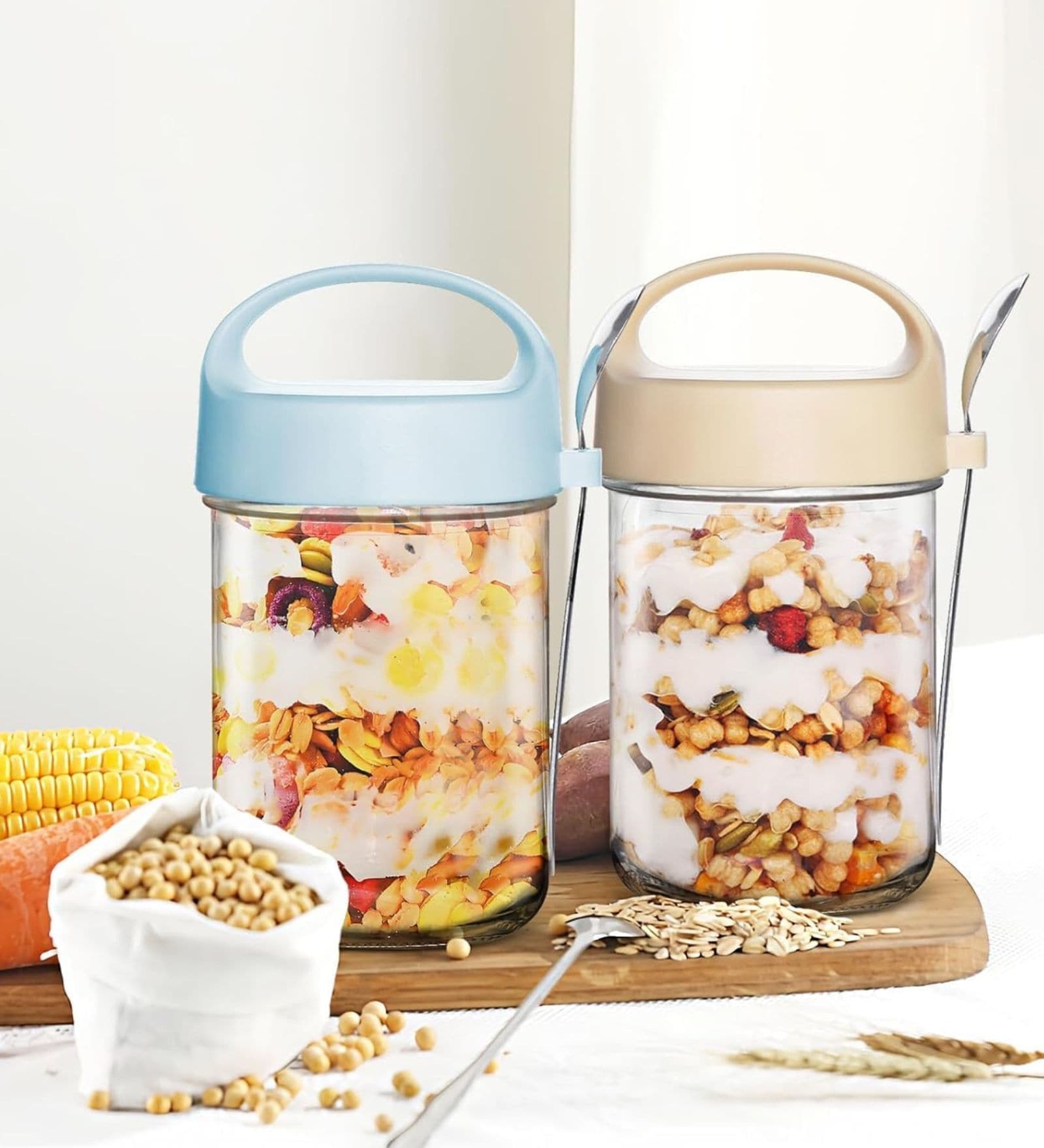 Assorted Overnight Oats Jar 400 Ml (Pack Of 1)