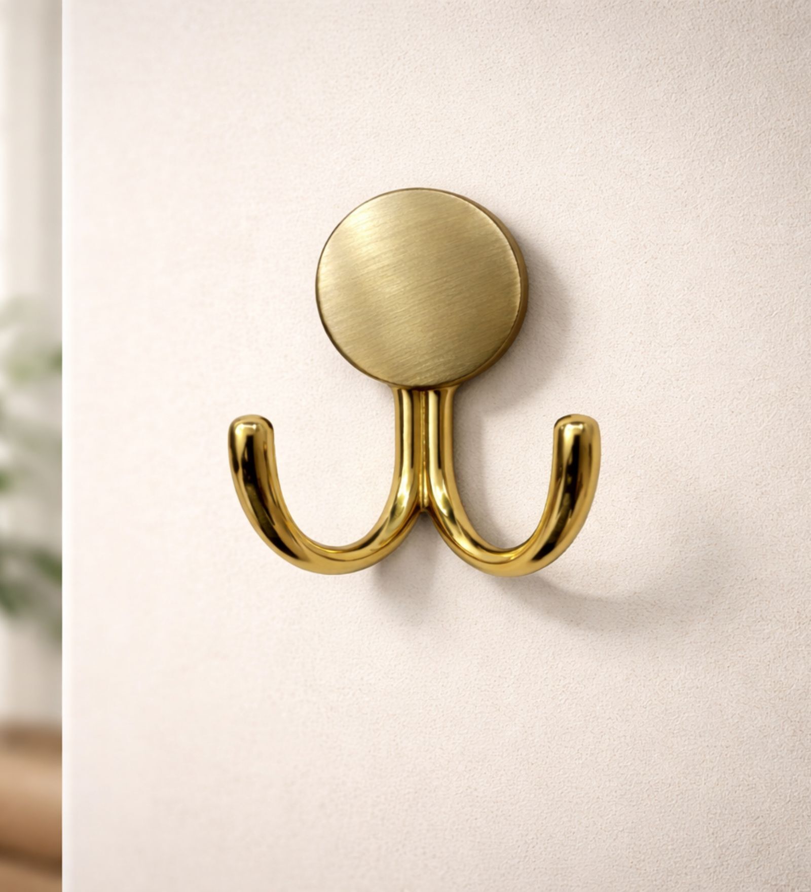 1 Pc Antique Brass Metal Round Wall Hook