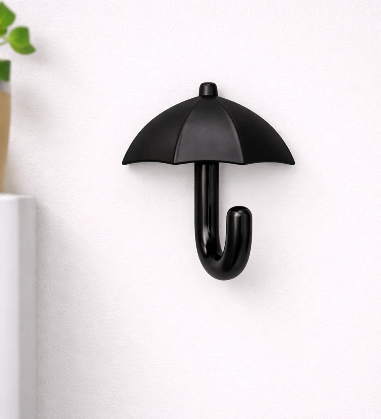 1 Pc Black Metal Umbrella Wall Hook